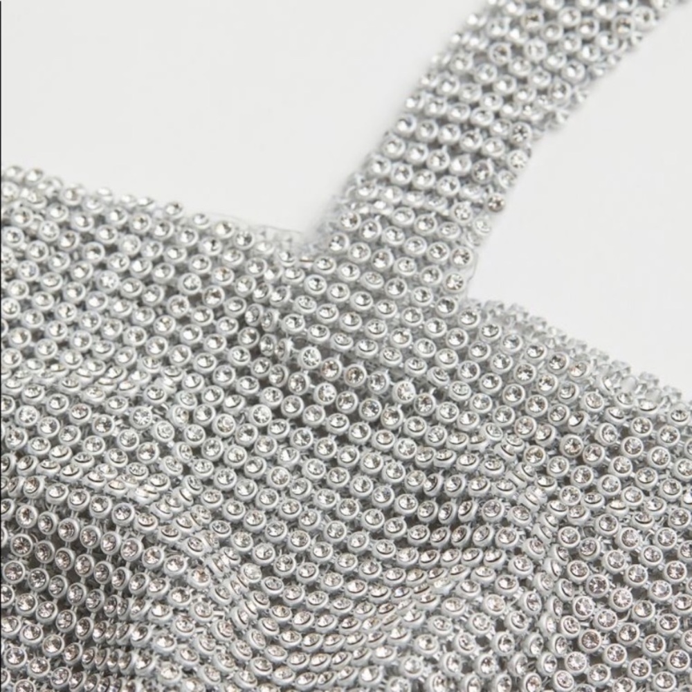 NWT Rhinestone Crop Top - Picture 4 of 6